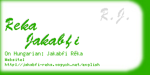 reka jakabfi business card