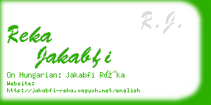 reka jakabfi business card